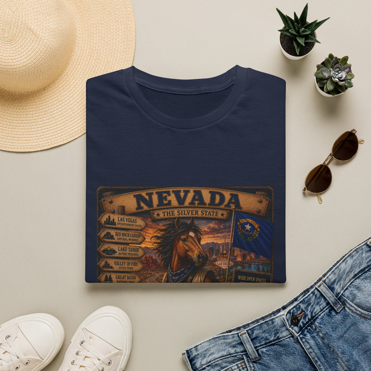 Nevada Vintage State Pride T-Shirt — The Silver State Graphic Tee