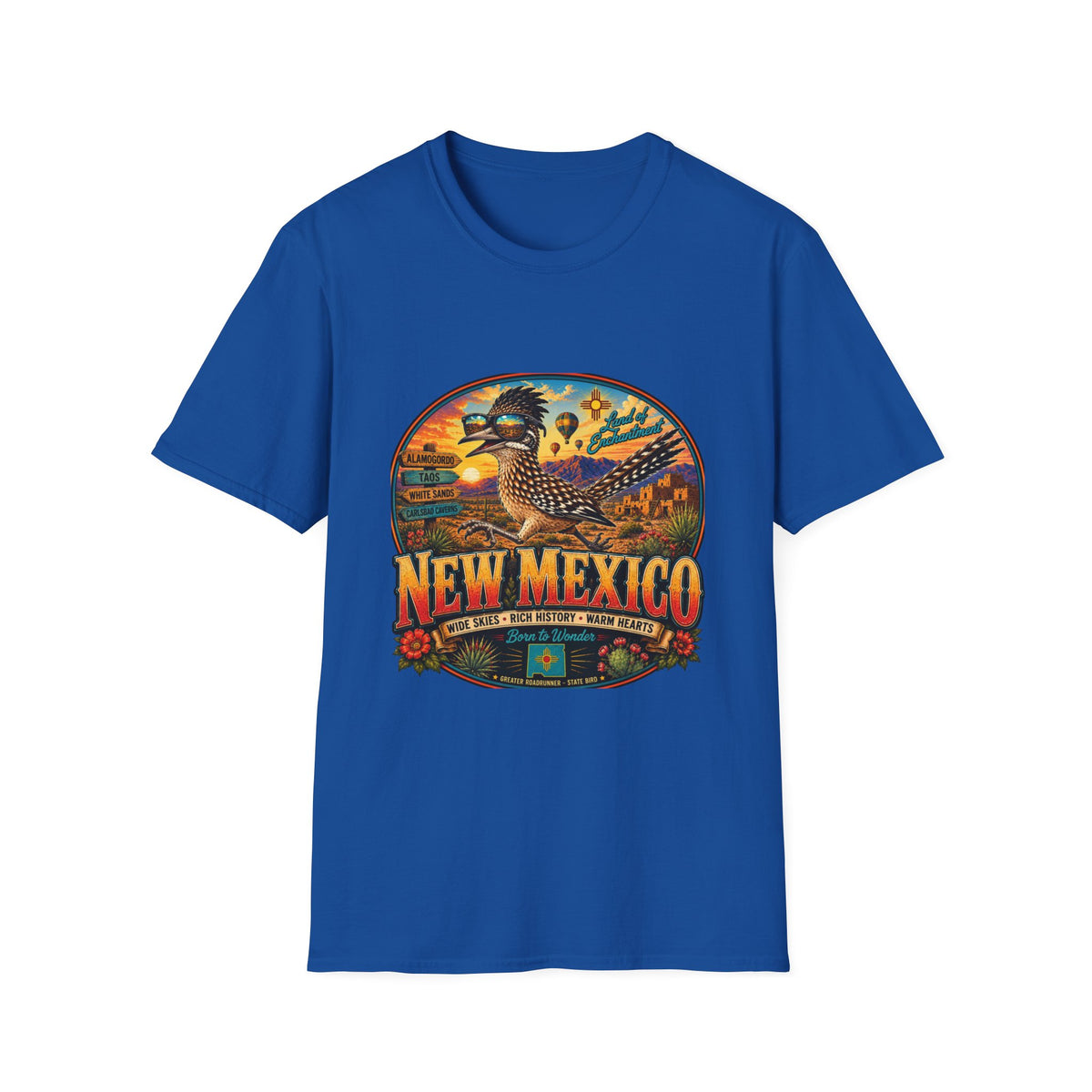 New Mexico Roadrunner T-Shirt — Southwestern Desert Souvenir Tee