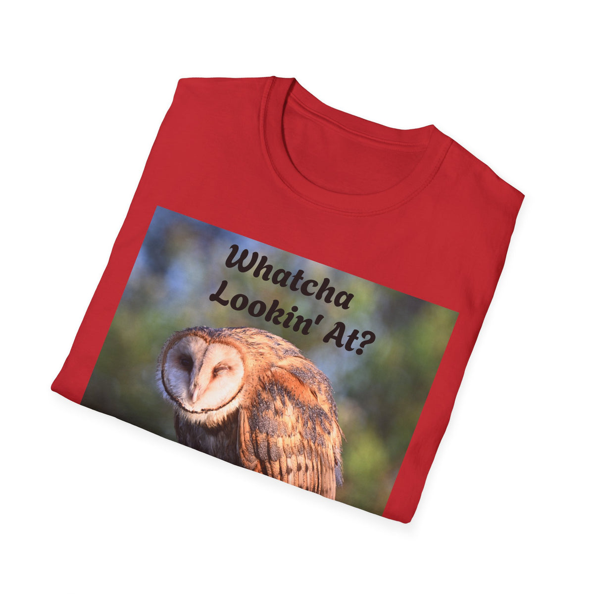 Barn Owl T‑Shirt – “Whatcha Lookin’ At?” Rustic Wildlife Tee