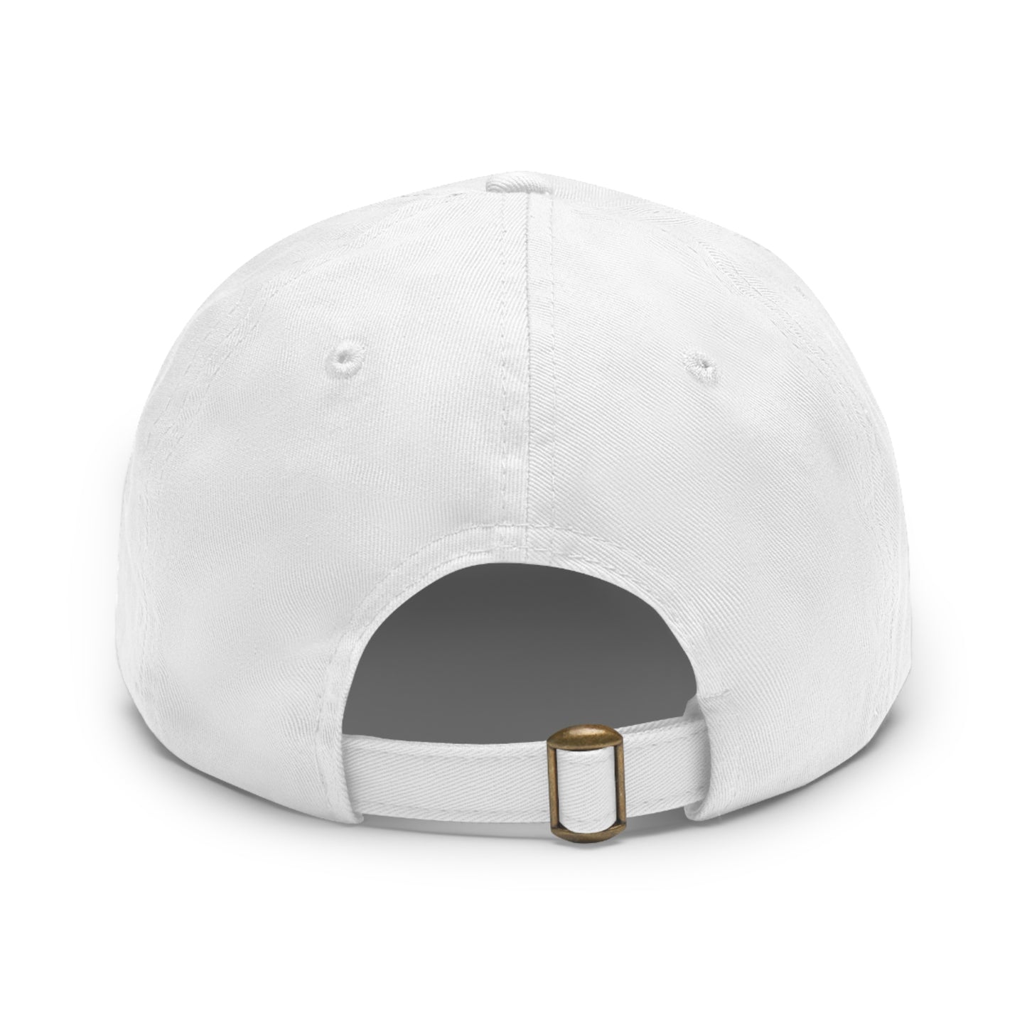 Leather Patch Dad Hat — "Footprints & Photographs" Outdoor Photographer Cap