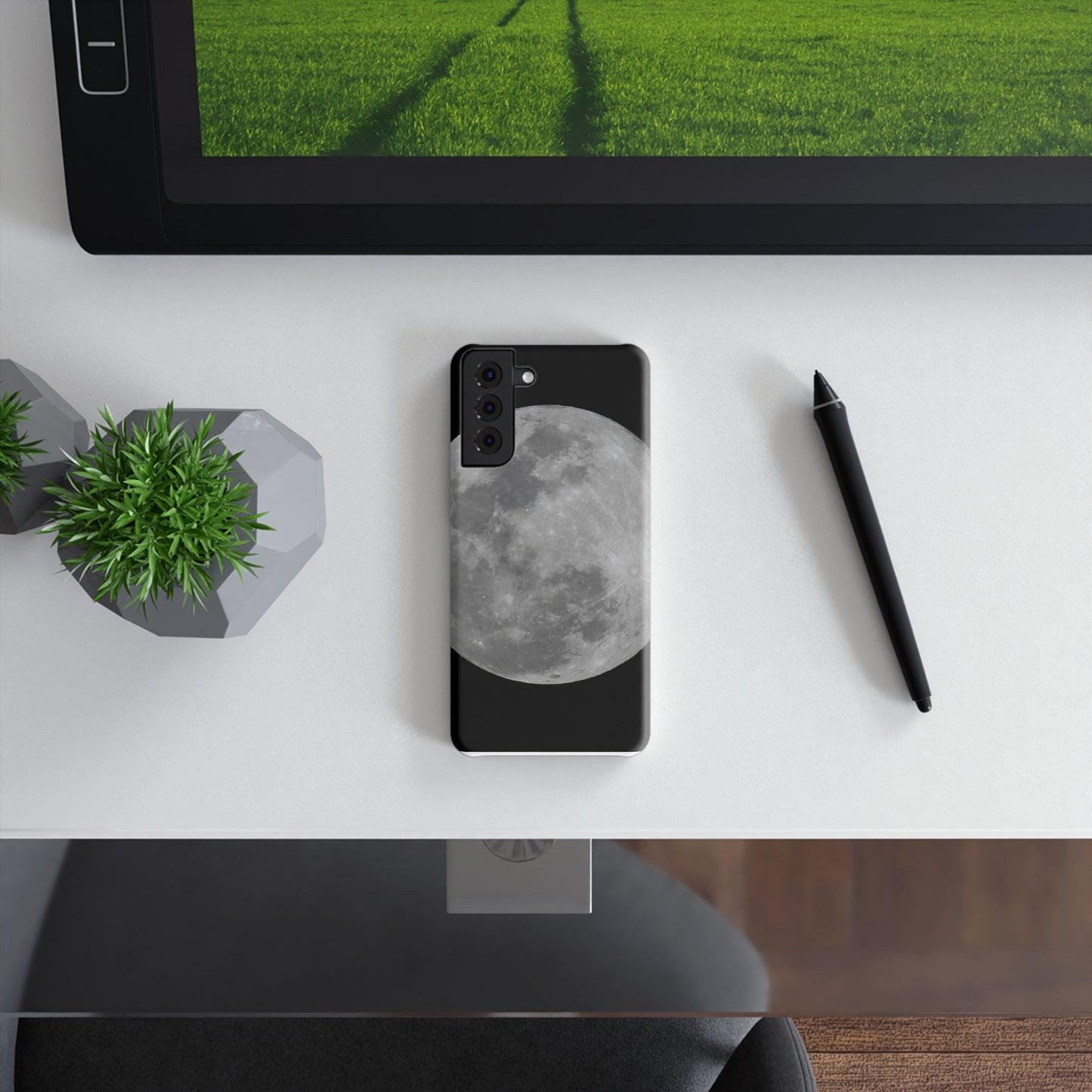 Moon Phase Slim Snap Case, Celestial Phone Cover, Lunar Design Case, Galaxy Gift for Star Lovers, Night Sky Accessories