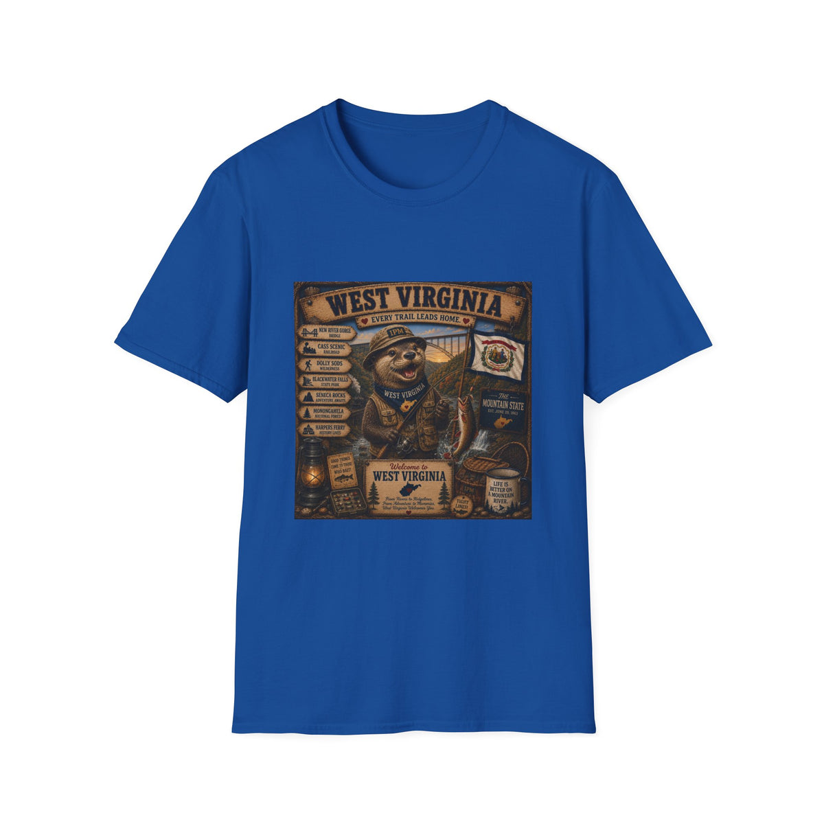 West Virginia Bear Graphic T-Shirt — State Pride Vintage Travel Tee