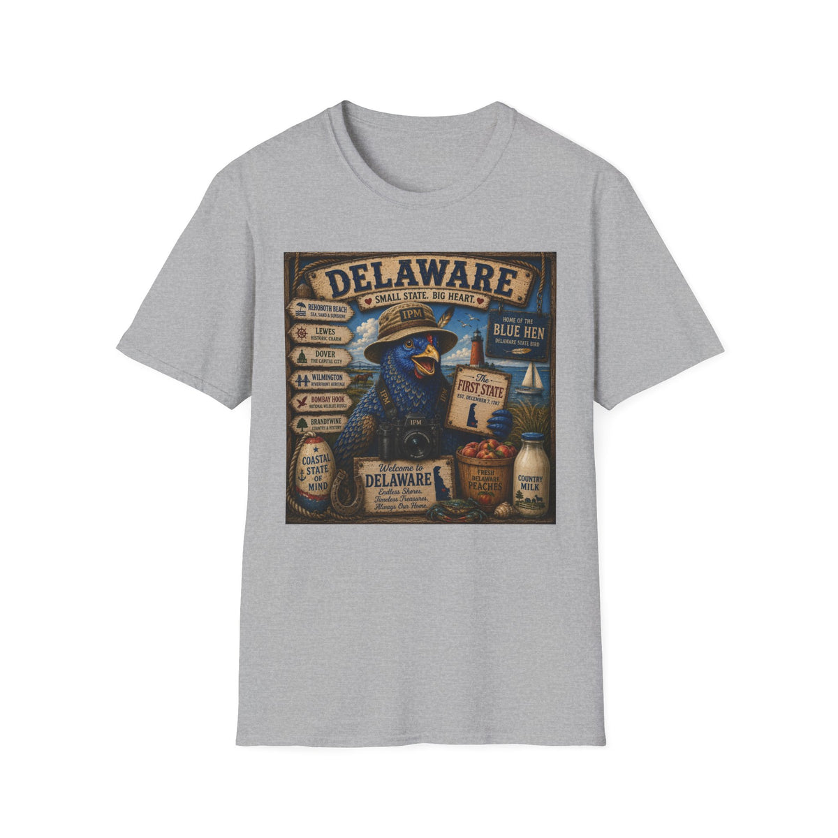 Delaware Blue Hen Vintage State Pride T-Shirt
