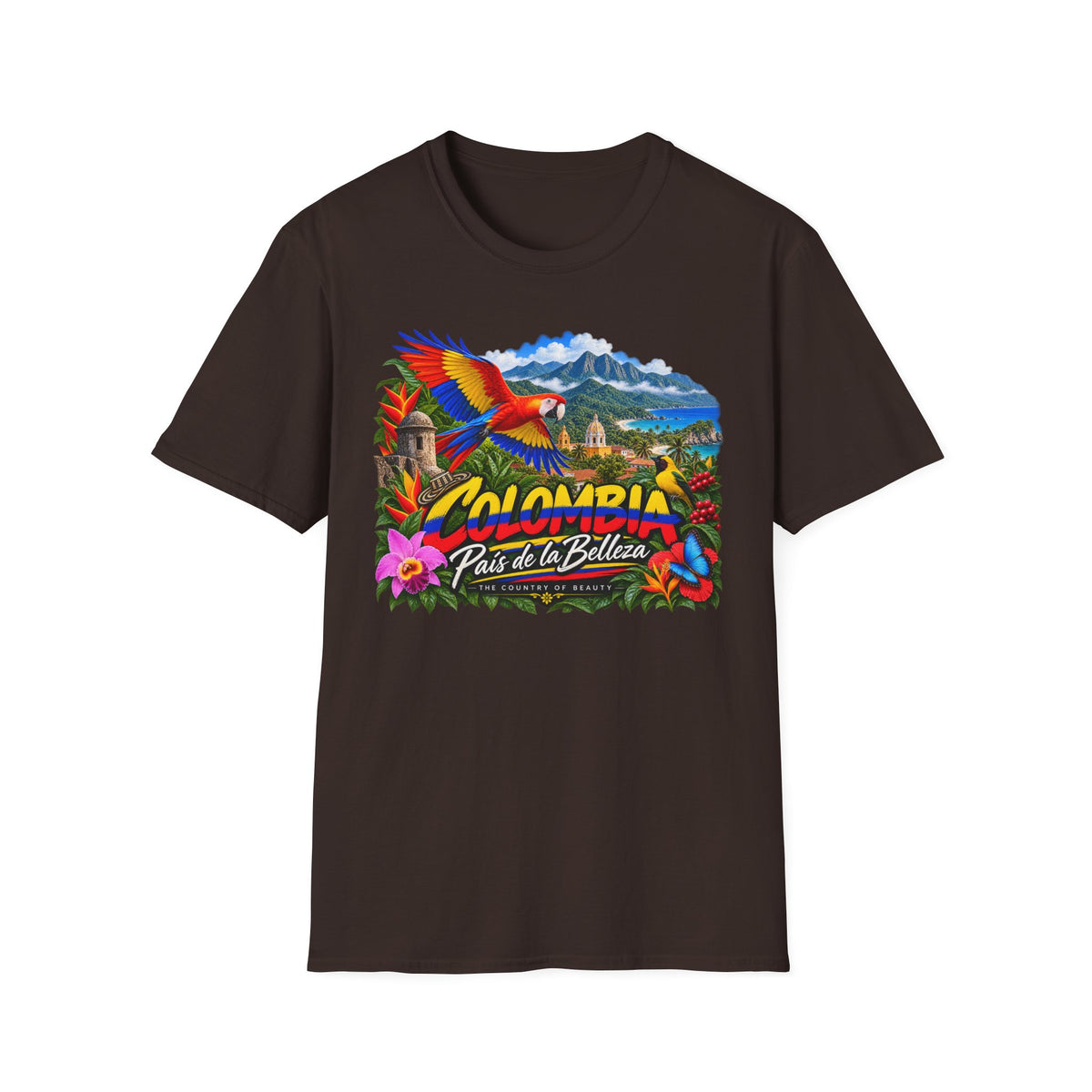 Colombia País de la Belleza Tropical Travel T-Shirt