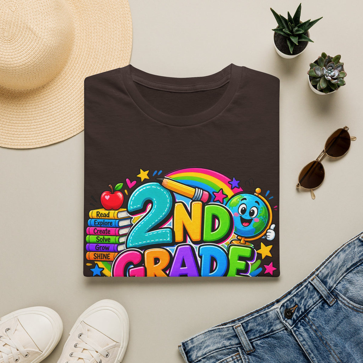 2nd Grade T-Shirt — Colorful Back-to-School Kids Tee (“2nd Grade Where Big Things Happen!”)