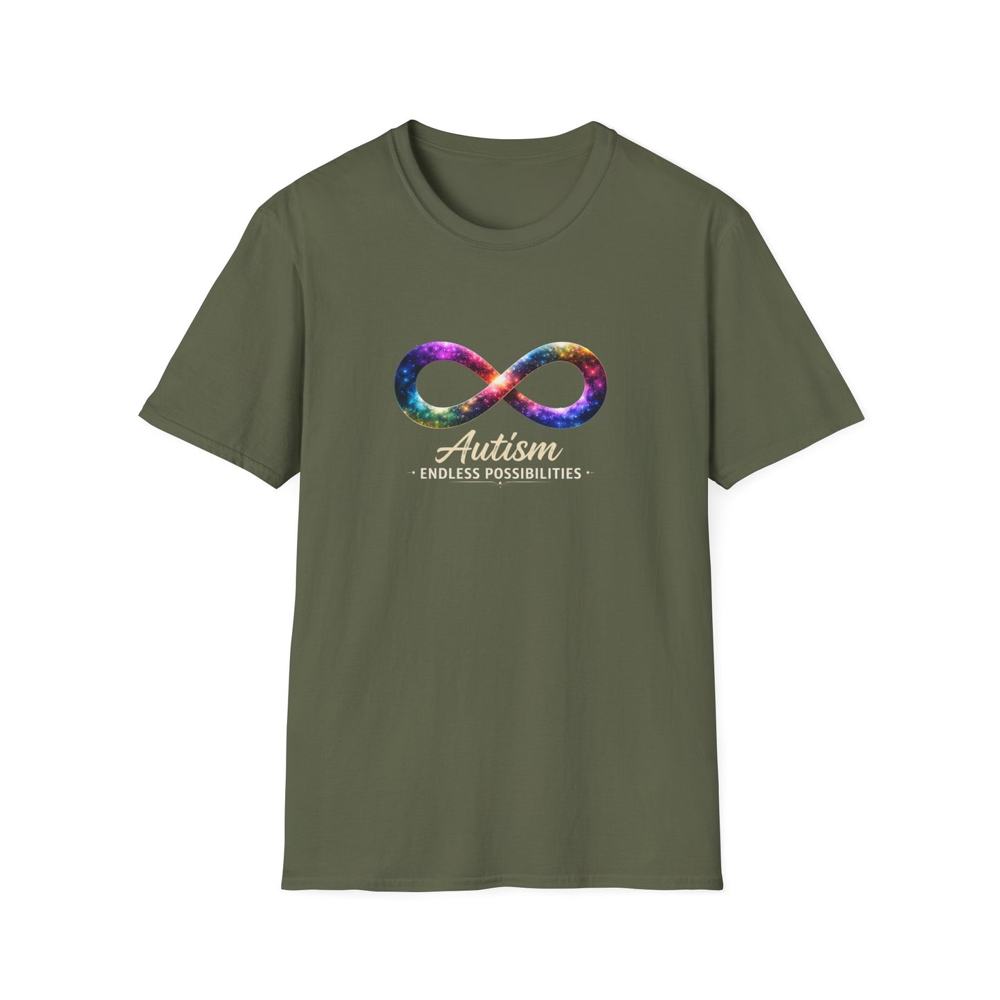 Autism Infinity Symbol T-Shirt — Colorful Galaxy Neurodiversity Tee