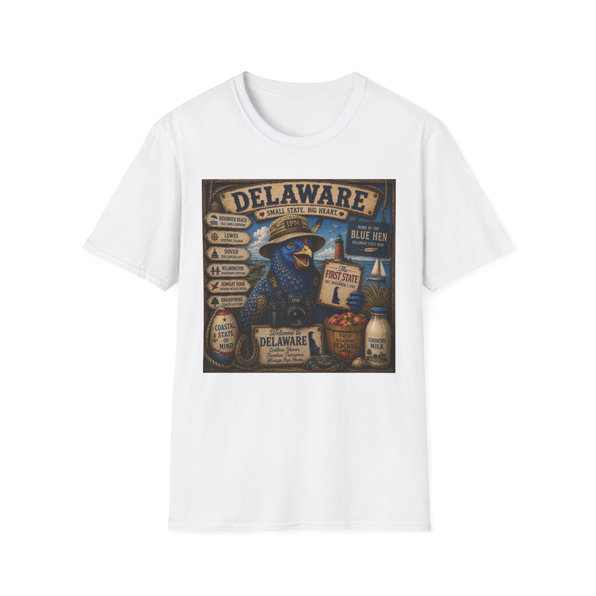 Delaware Blue Hen Vintage State Pride T-Shirt