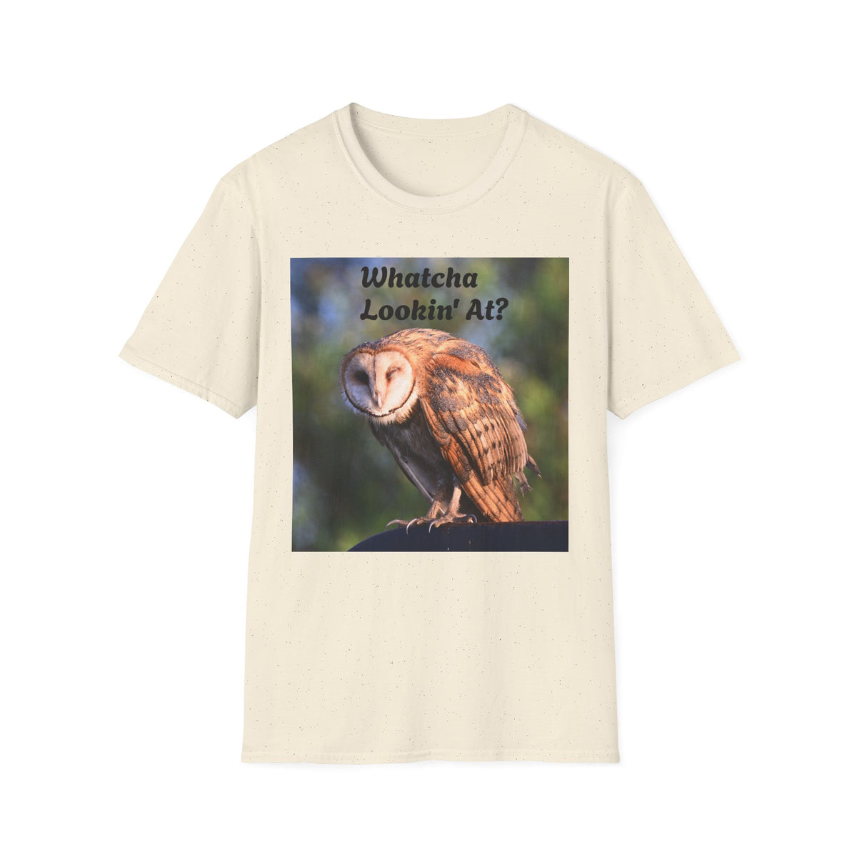 Barn Owl T‑Shirt – “Whatcha Lookin’ At?” Rustic Wildlife Tee
