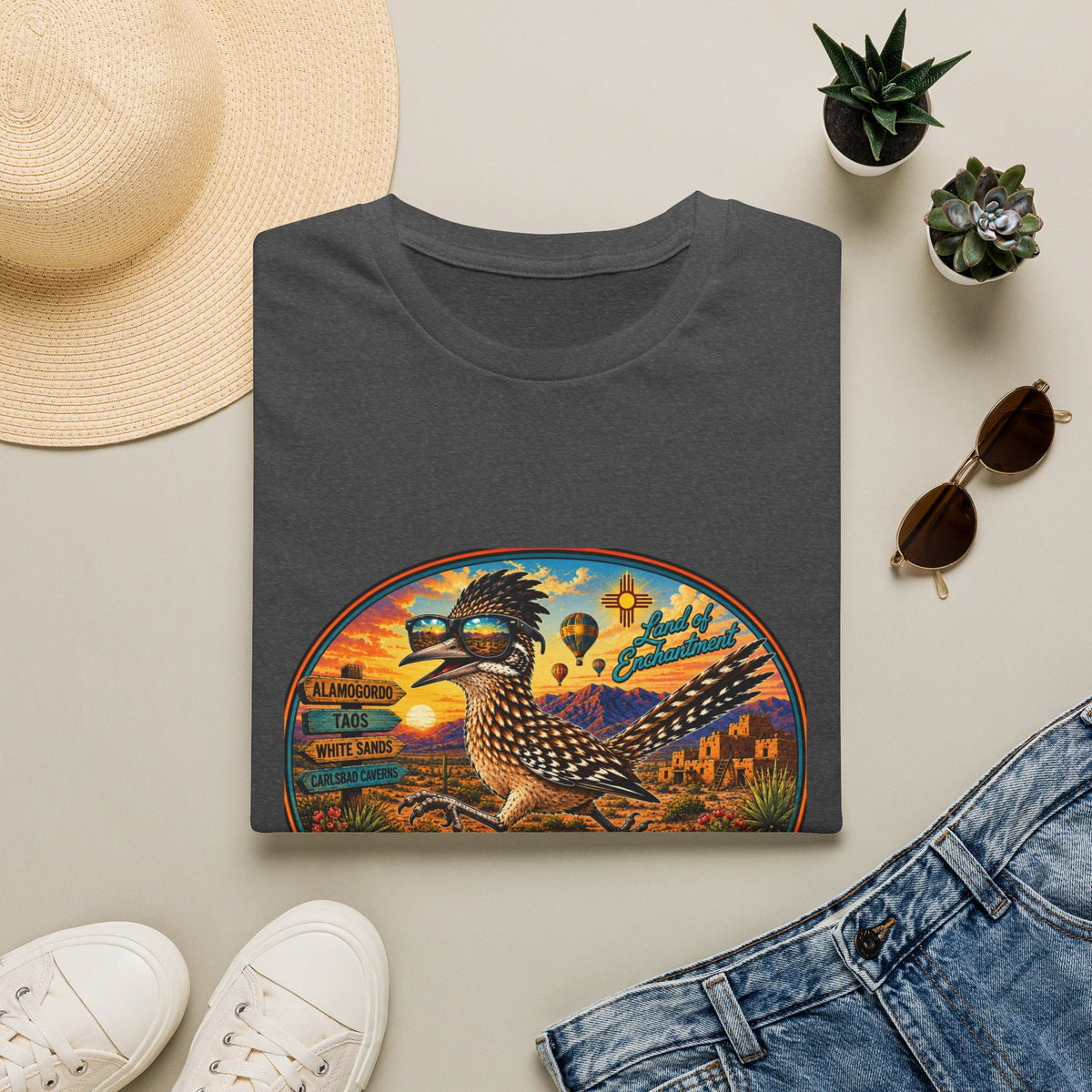 New Mexico Roadrunner T-Shirt — Southwestern Desert Souvenir Tee