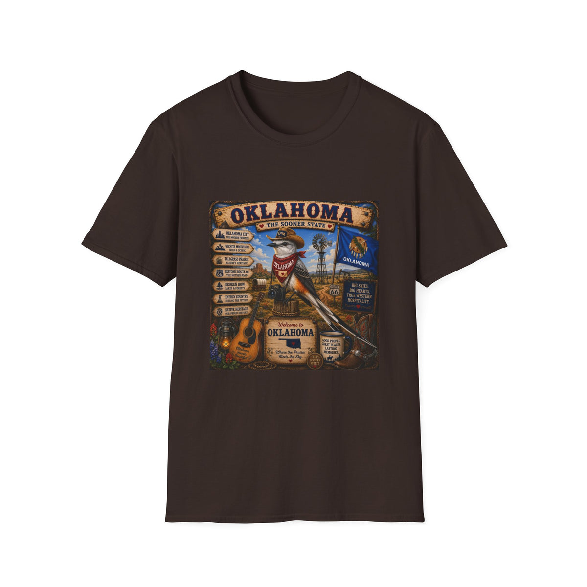 Oklahoma State Vintage Graphic T-Shirt — Sooner State Travel Souvenir