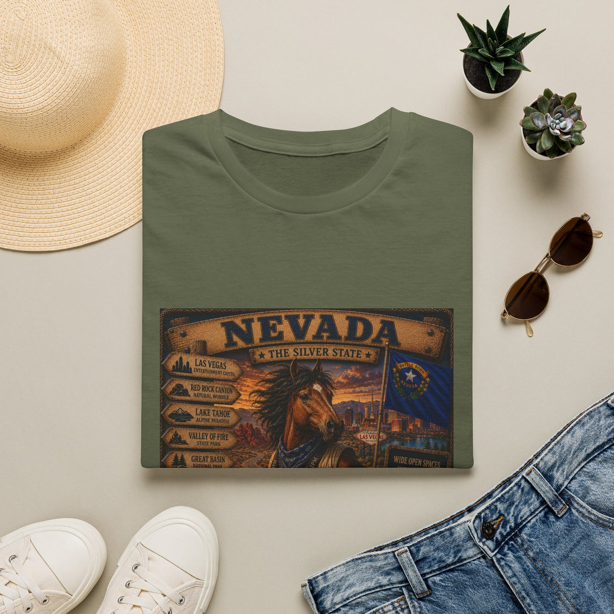 Nevada Vintage State Pride T-Shirt — The Silver State Graphic Tee