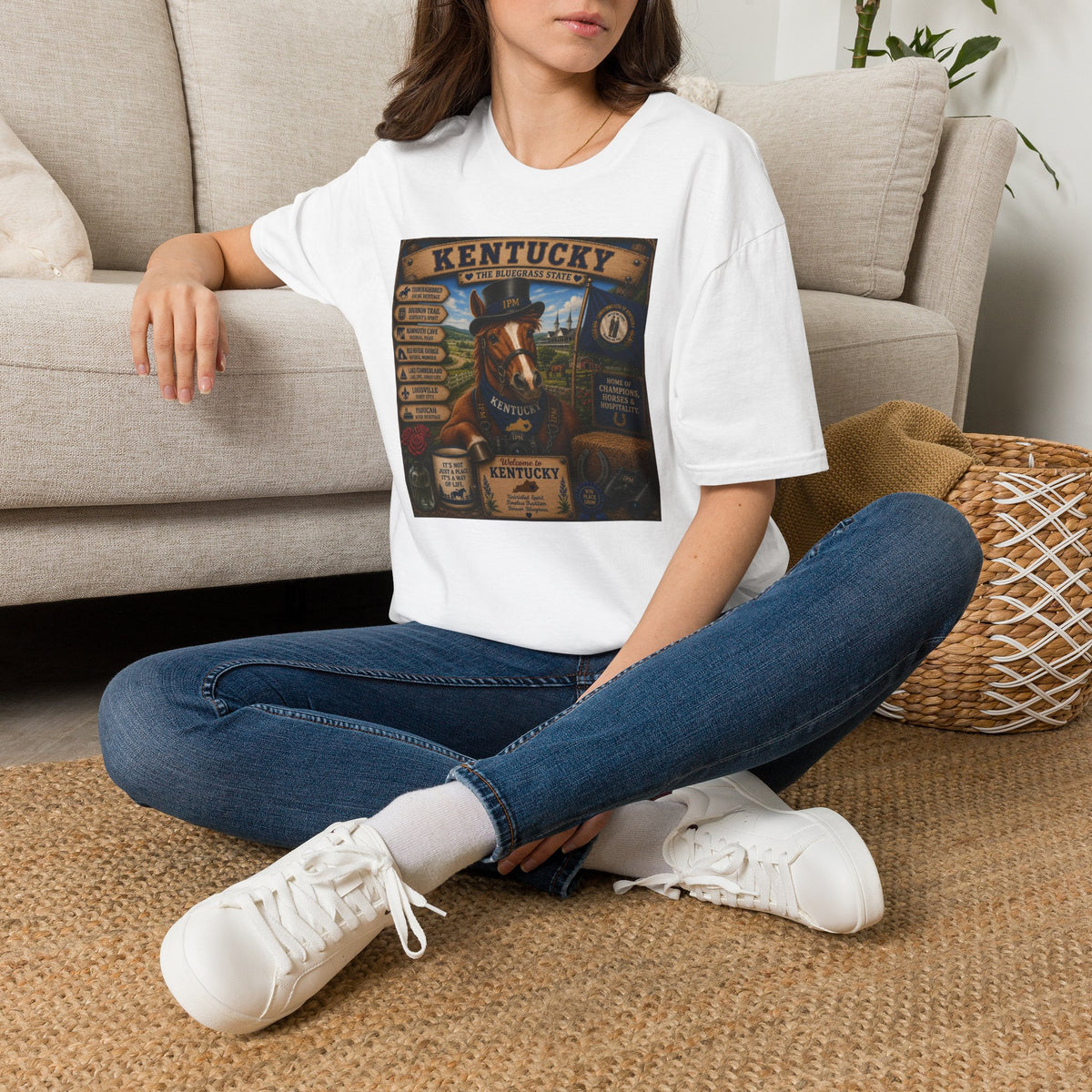 Kentucky Horse State Retro Vintage Graphic T-Shirt