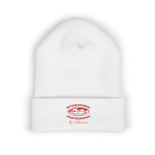 Classic Embroidered Beanie - Cozy Winter Hat, Photography Gift, Trendy Knit Cap, Casual Streetwear, Unisex Apparel, Winter Accessory