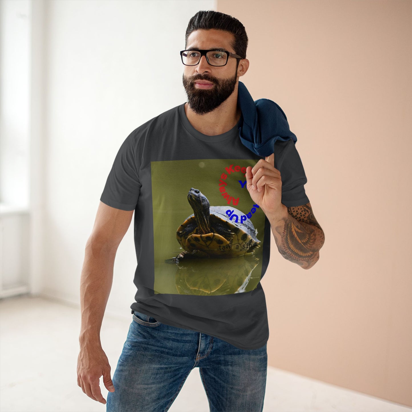 Turtle Photo Tee — 'Hold Your Head Up' Graphic Shirt
