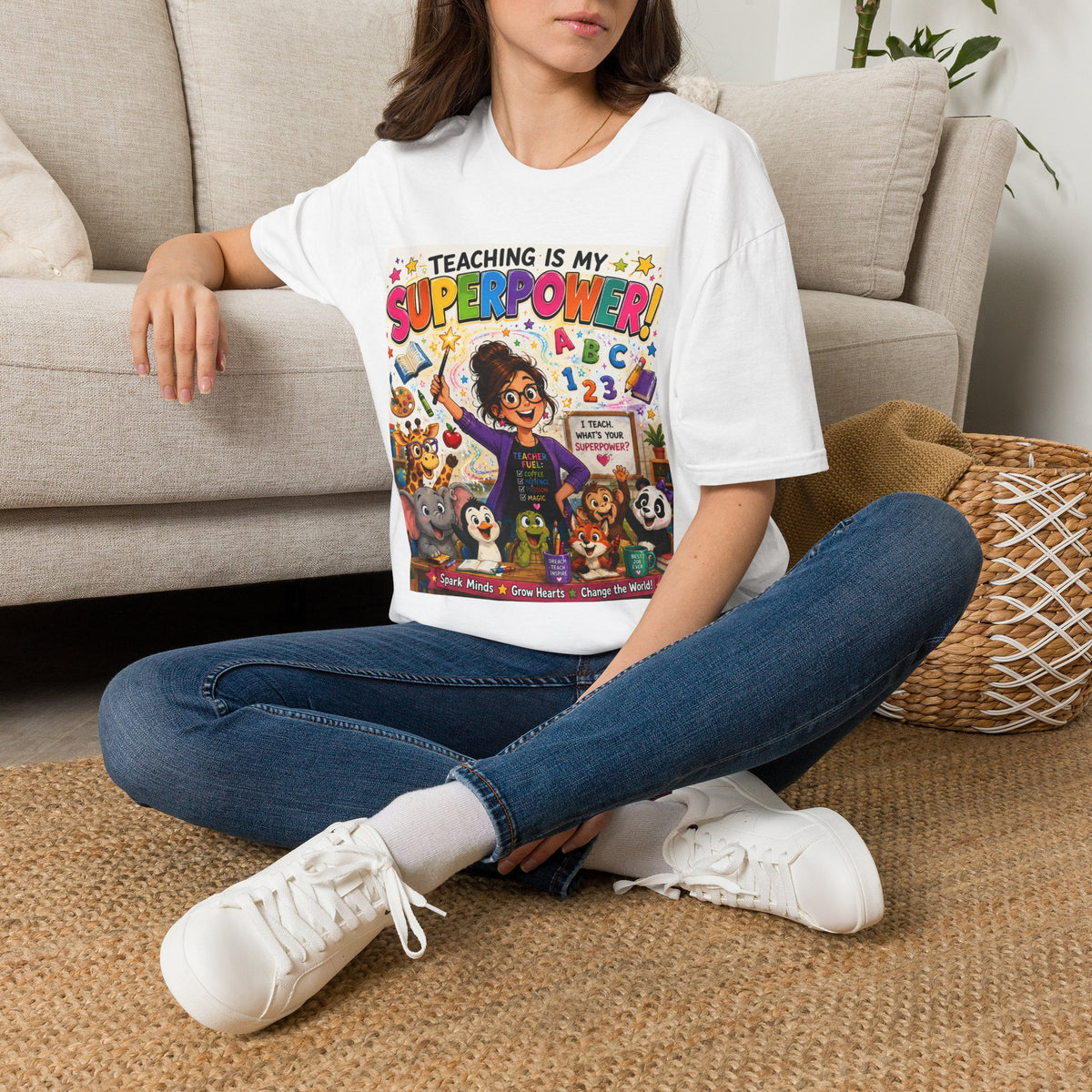 Teaching Is My Superpower T-Shirt — Colorful Teacher Appreciation Tee
