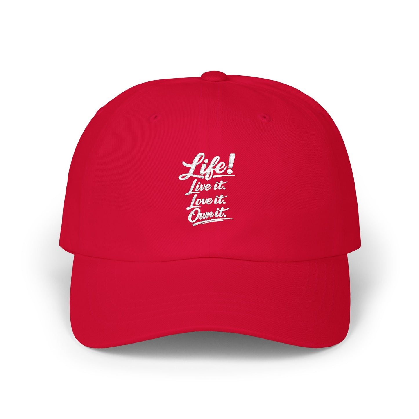 Classic Dad Cap – Minimal Embroidered White Baseball Hat