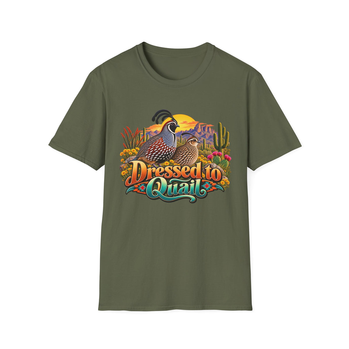 Dressed to Quail T‑Shirt — Desert Quail Graphic Tee