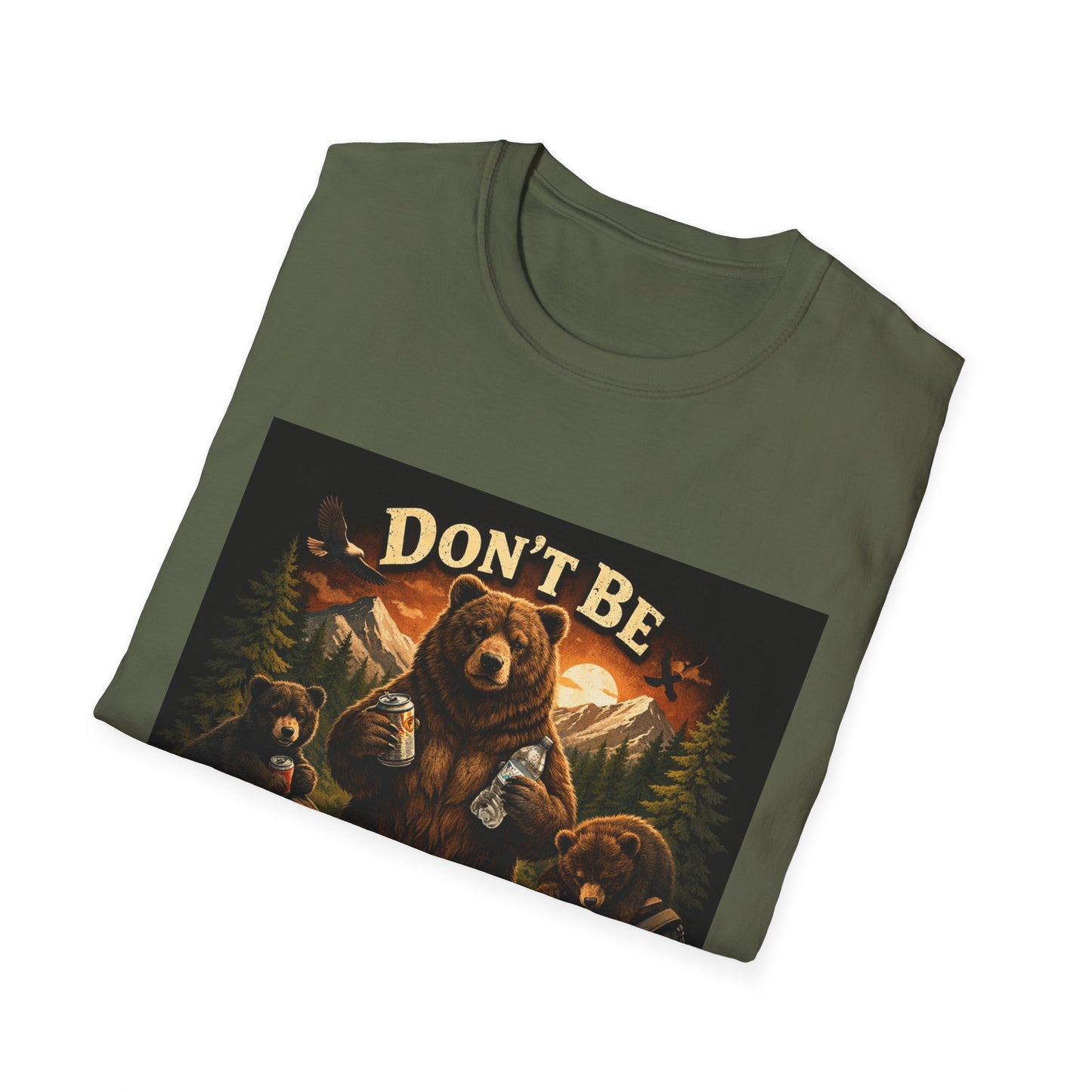 Don’t Be Trashy Bear T-Shirt — Camping / Environmental Conservation Tee