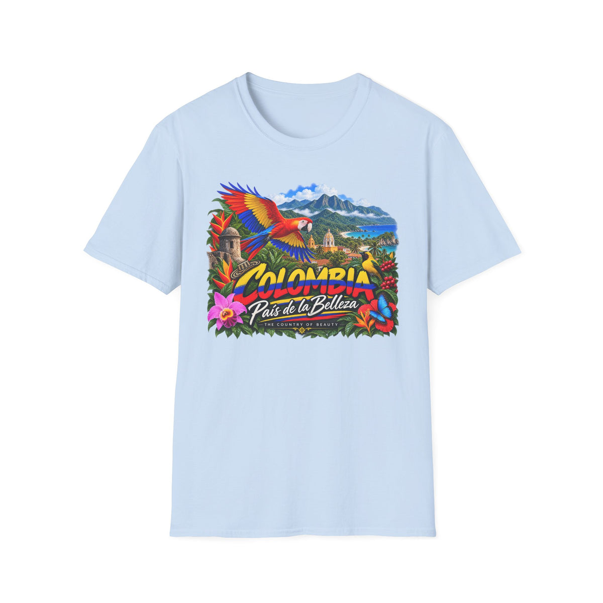 Colombia País de la Belleza Tropical Travel T-Shirt