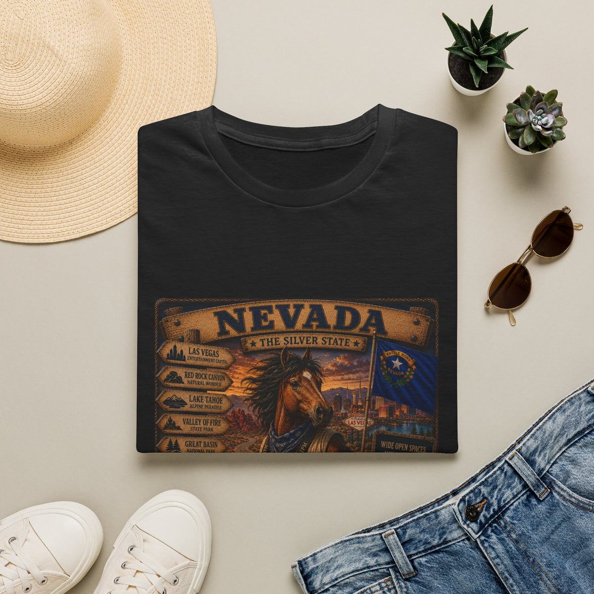 Nevada Vintage State Pride T-Shirt — The Silver State Graphic Tee