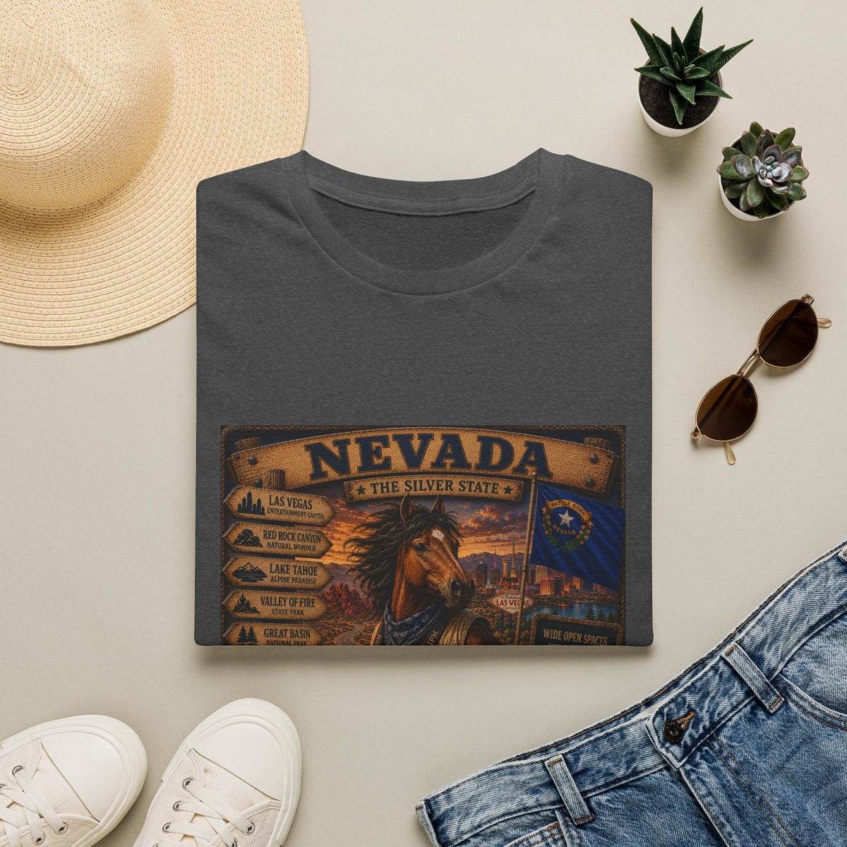 Nevada Vintage State Pride T-Shirt — The Silver State Graphic Tee