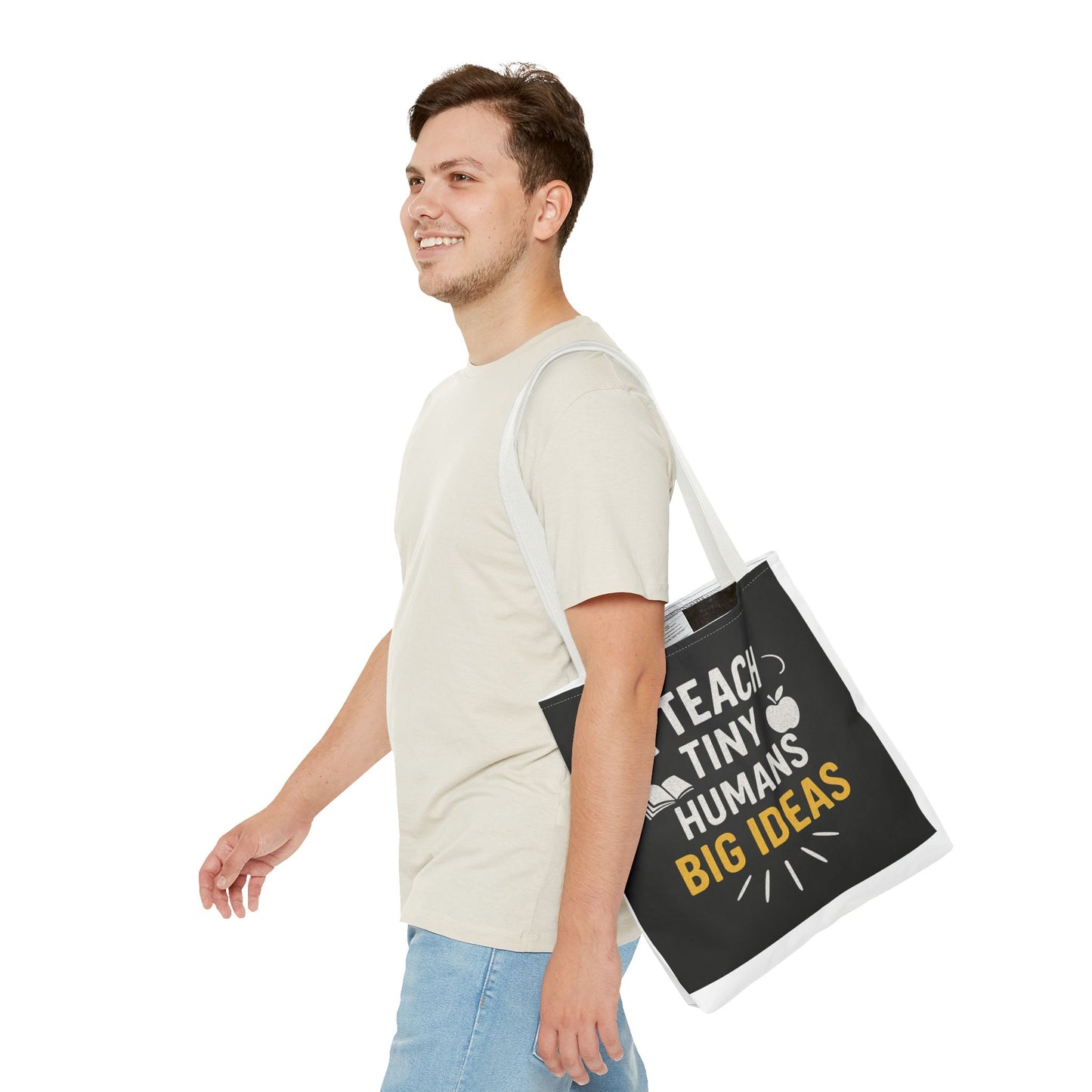 Inspirational Teacher Tote Bag - I Teach Tiny Humans Big Ideas, Perfect for Educators, Back to School, Classroom Essentials, Gifts for [...]