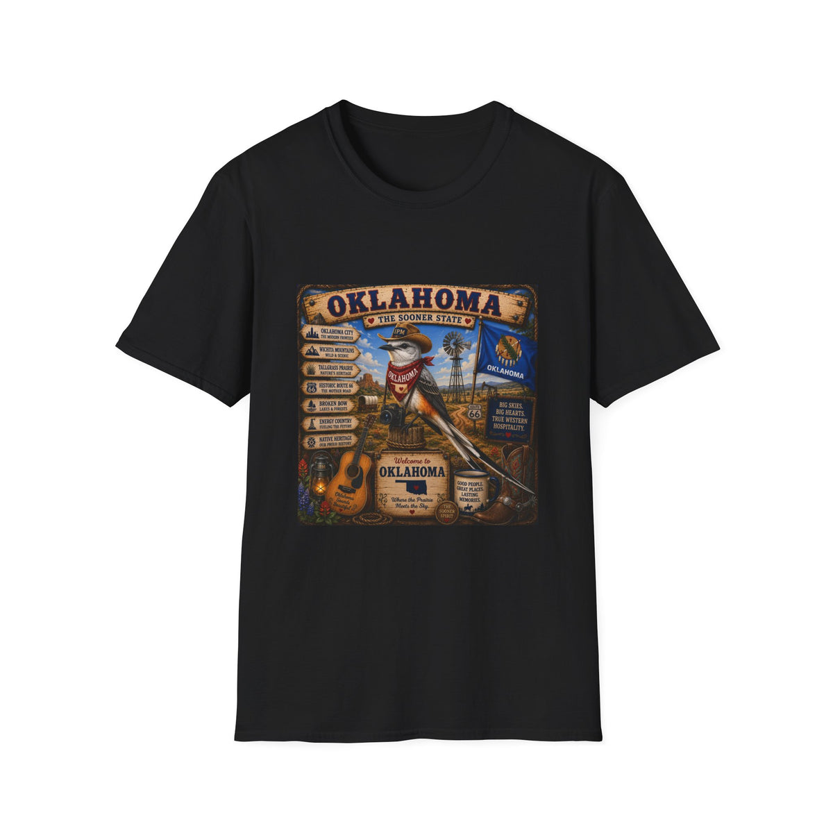 Oklahoma State Vintage Graphic T-Shirt — Sooner State Travel Souvenir