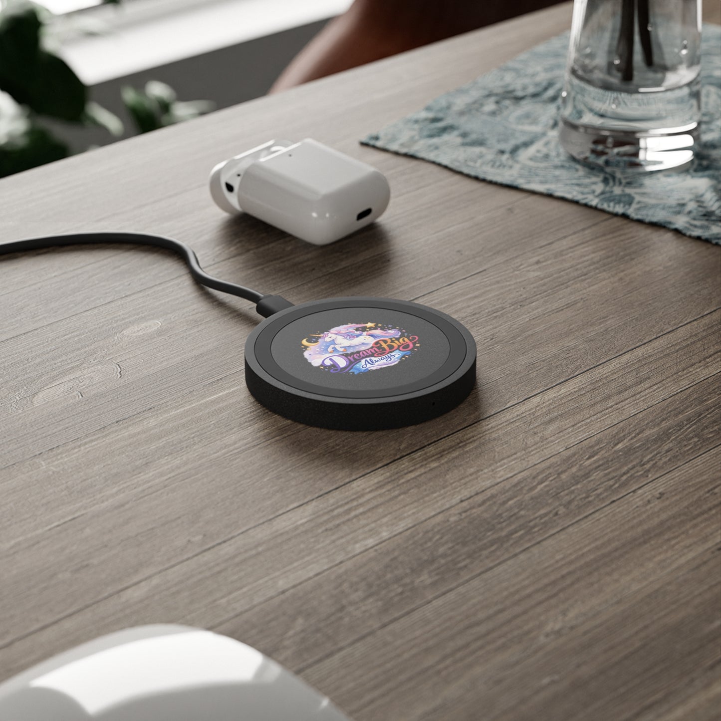Wireless Charging Pad — 'Dream Big Always' Unicorn Wireless Charger