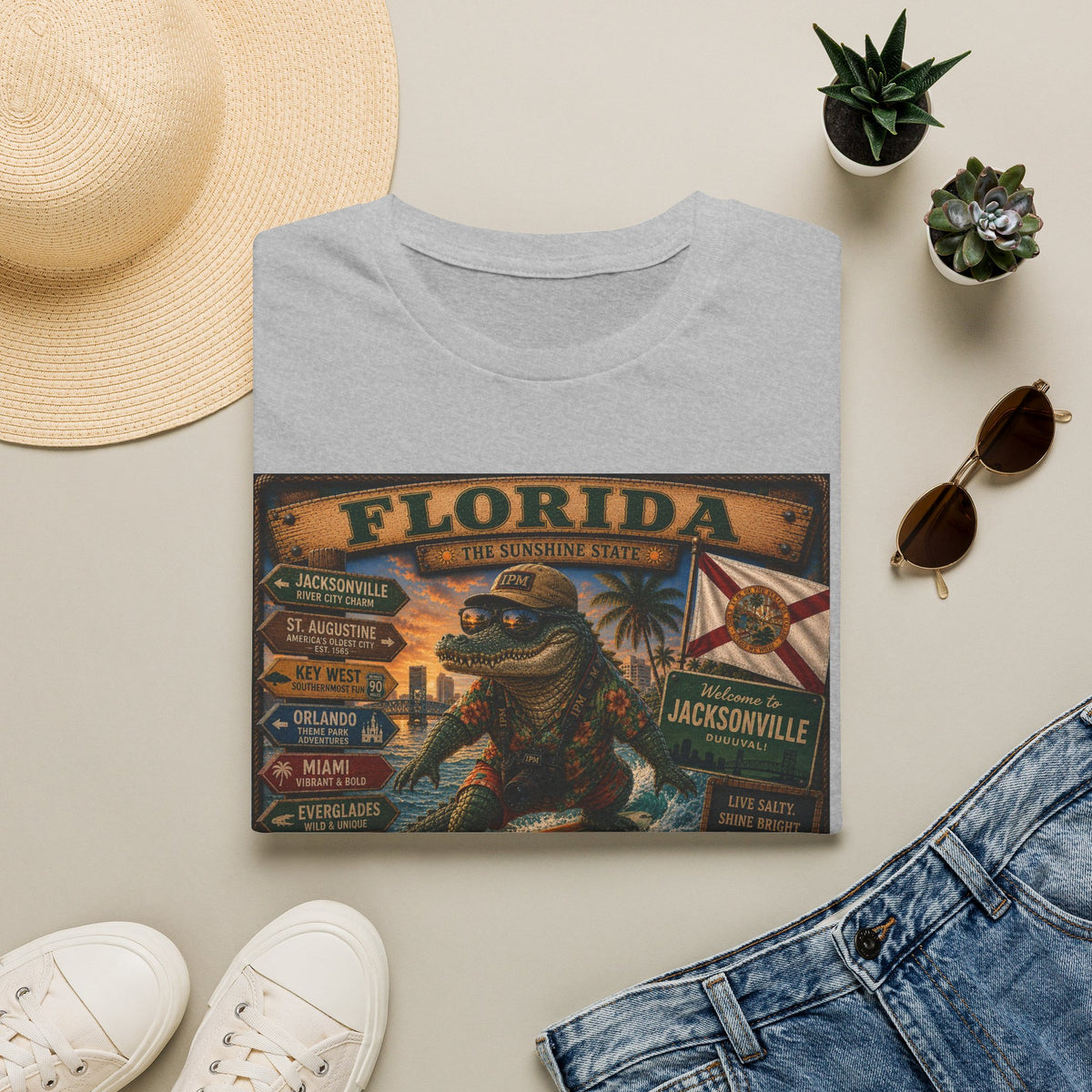 Florida Alligator Vintage Travel T-Shirt