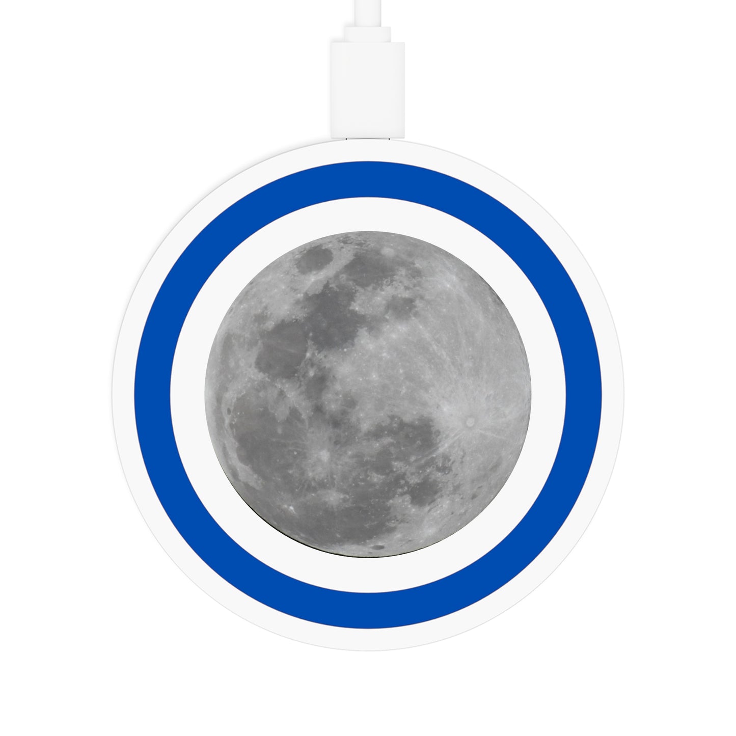 Moon Ring Wireless Charging Pad — Blue Circle Qi Charger
