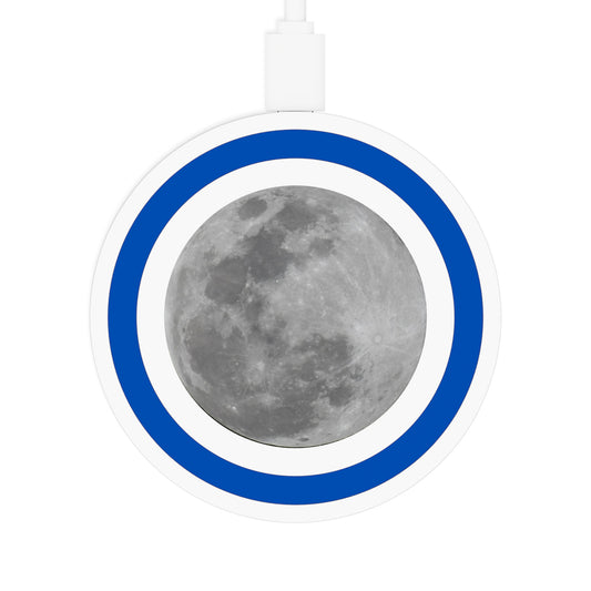 Moon Ring Wireless Charging Pad — Blue Circle Qi Charger
