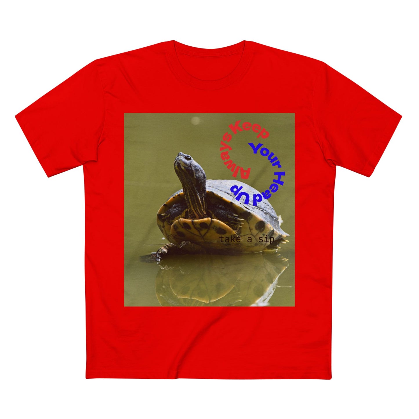 Turtle Photo Tee — 'Hold Your Head Up' Graphic Shirt