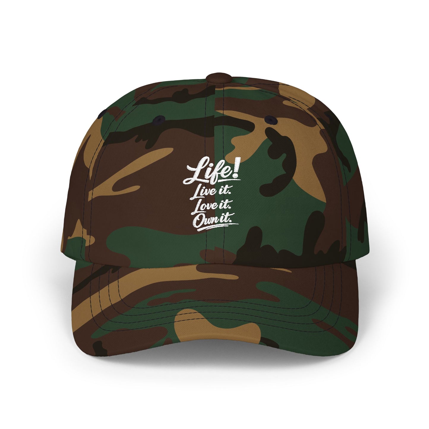 Classic Dad Cap – Minimal Embroidered White Baseball Hat