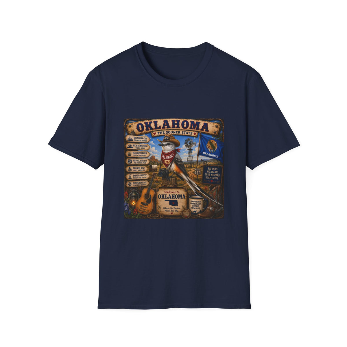 Oklahoma State Vintage Graphic T-Shirt — Sooner State Travel Souvenir