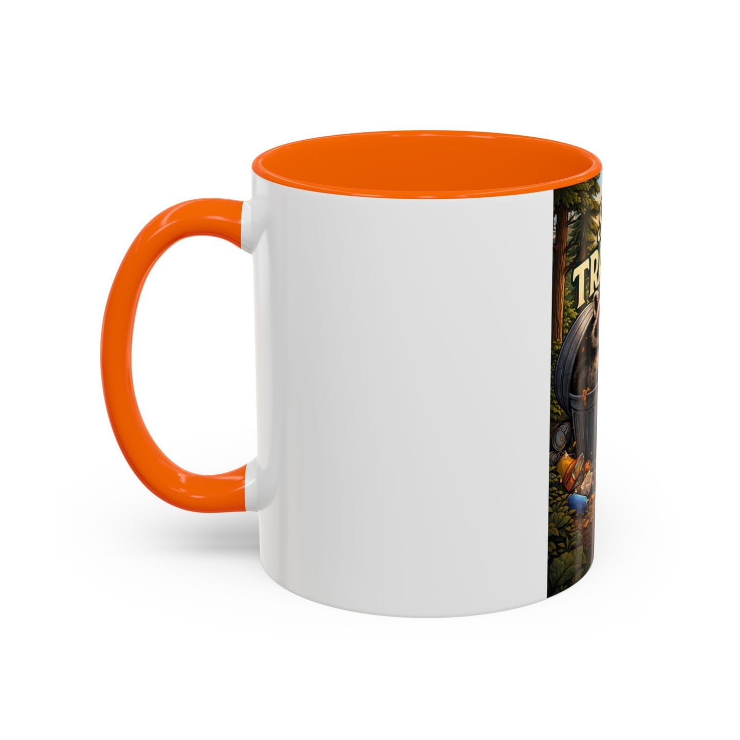 Stay Trashy Coffee Mug — Funny Raccoon Trash Can Design, Novelty Gift for Friends & Family