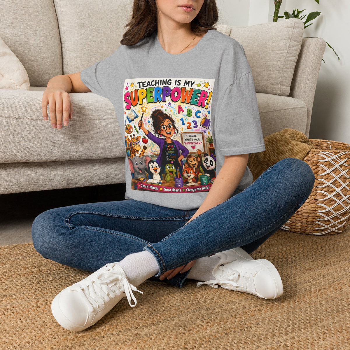 Teaching Is My Superpower T-Shirt — Colorful Teacher Appreciation Tee
