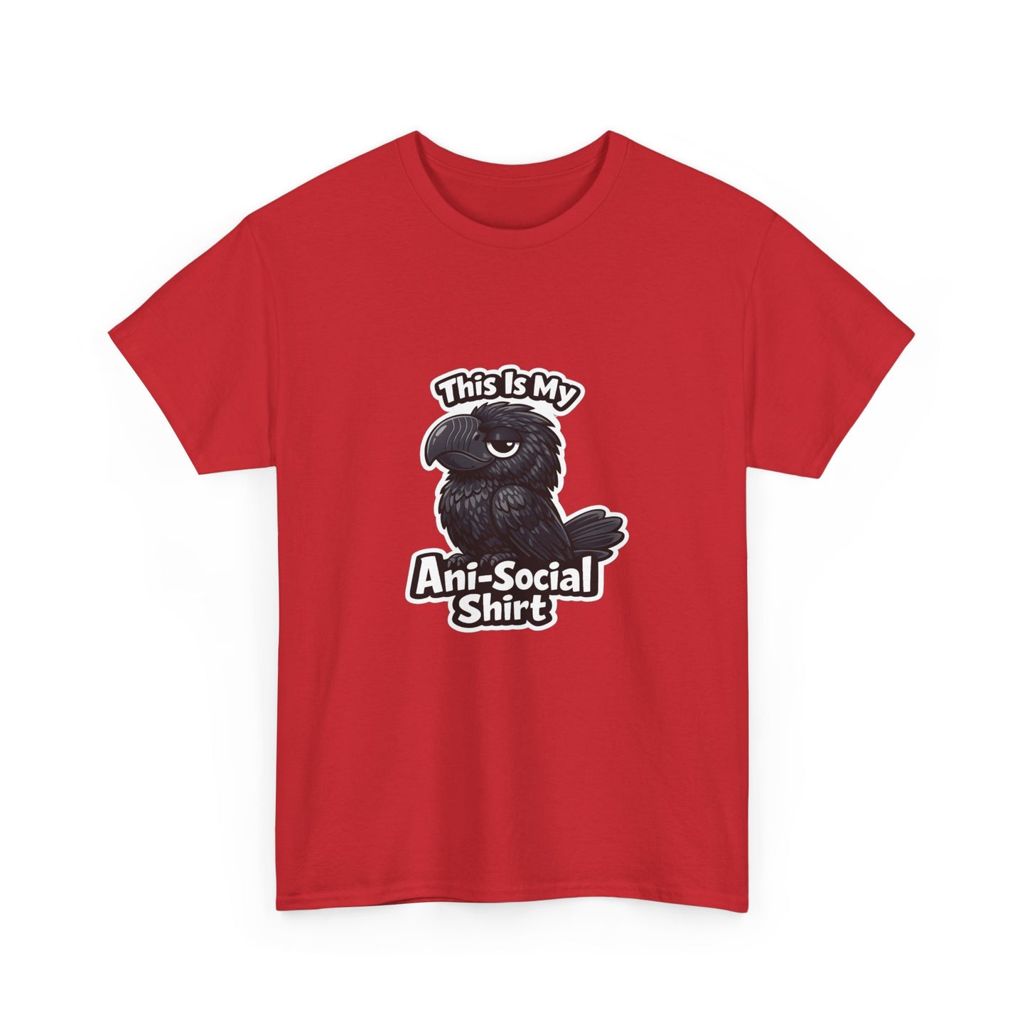 Anti-Social Shirt T‑Shirt — Cute Grumpy Bird Graphic Tee