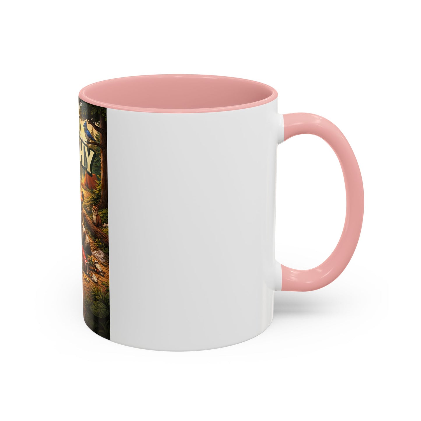 Stay Trashy Coffee Mug — Funny Raccoon Trash Can Design, Novelty Gift for Friends & Family