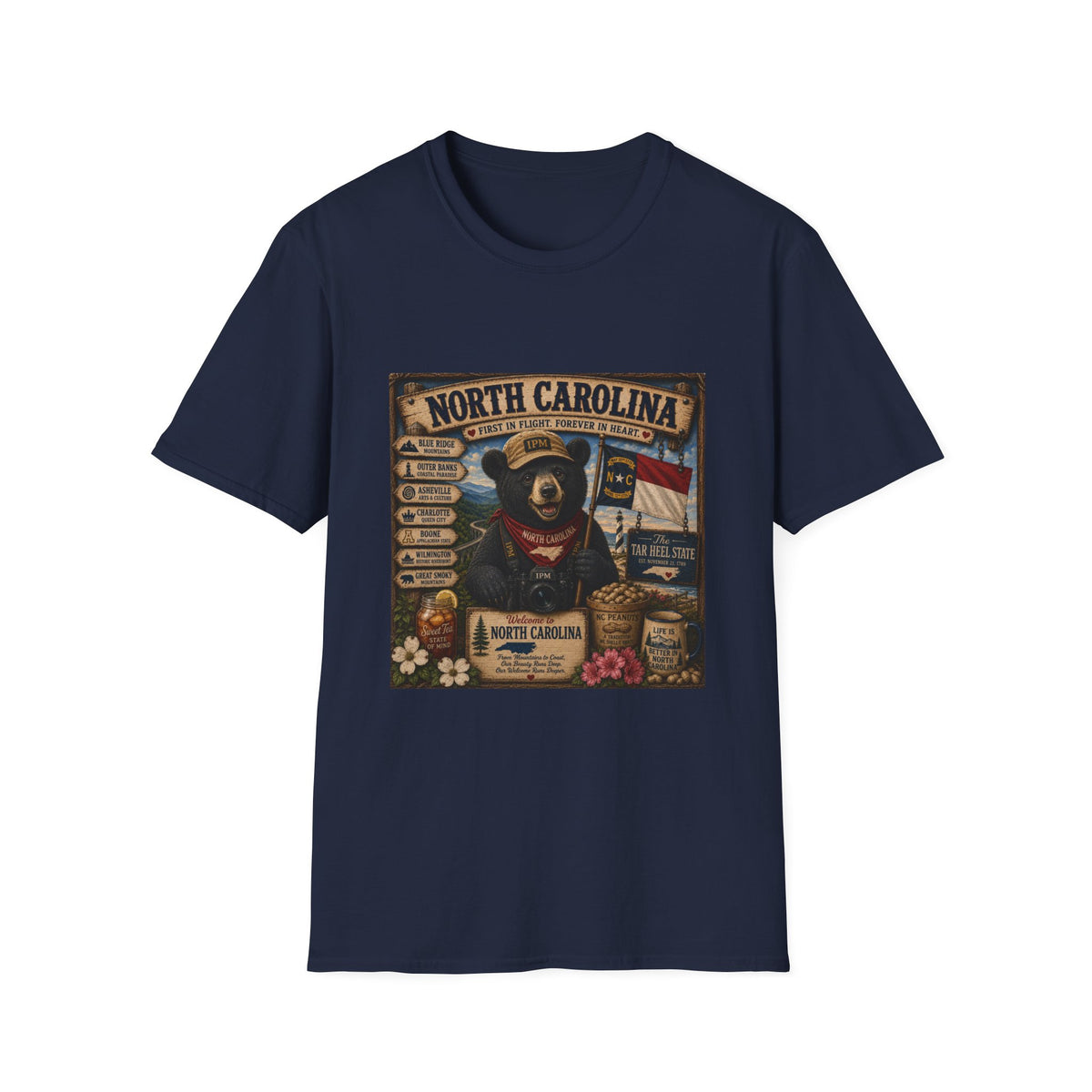 North Carolina Bear Vintage State Pride T-Shirt