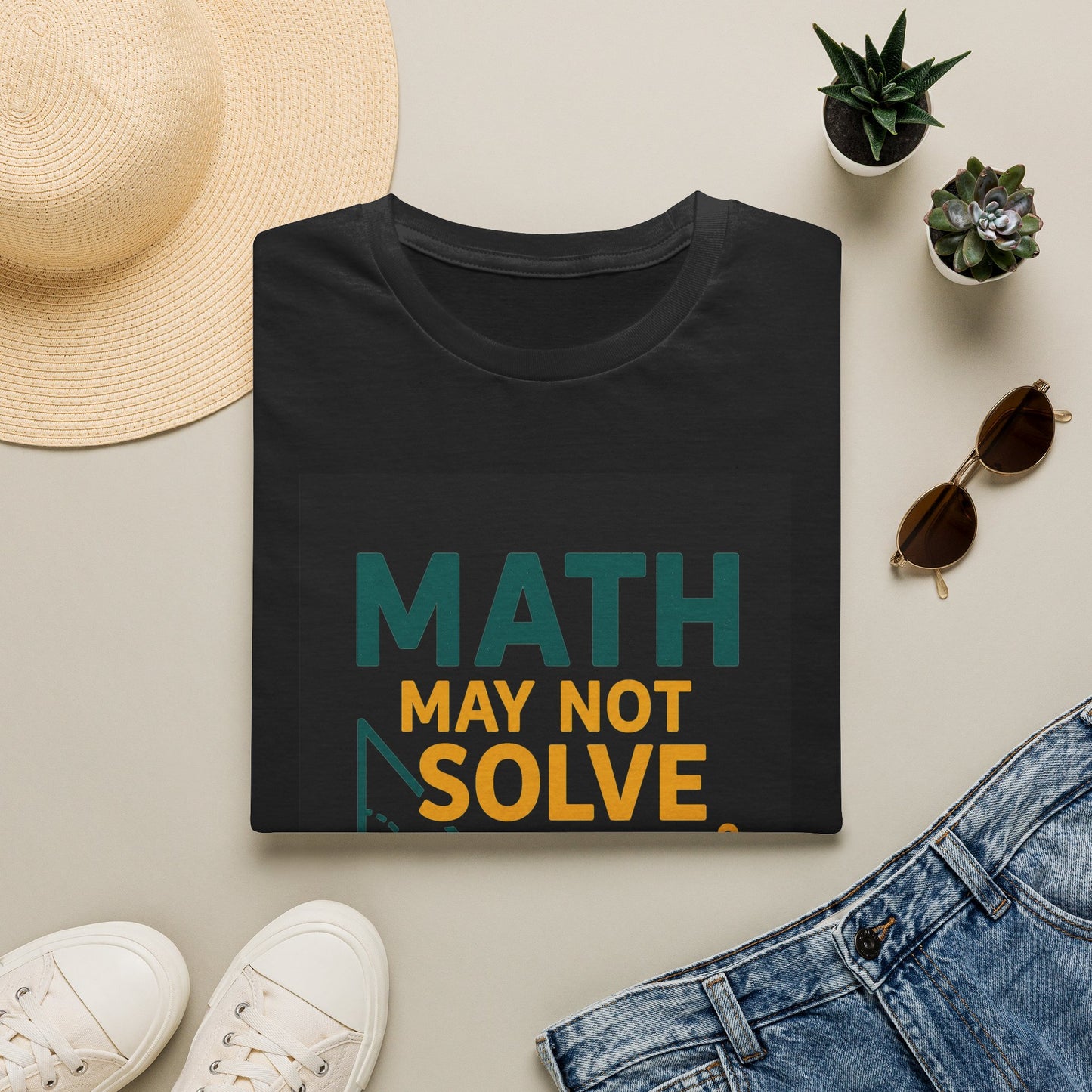 T-Shirt — "Math May Not Solve Everything But Perseverance Does" Inspirational Tee