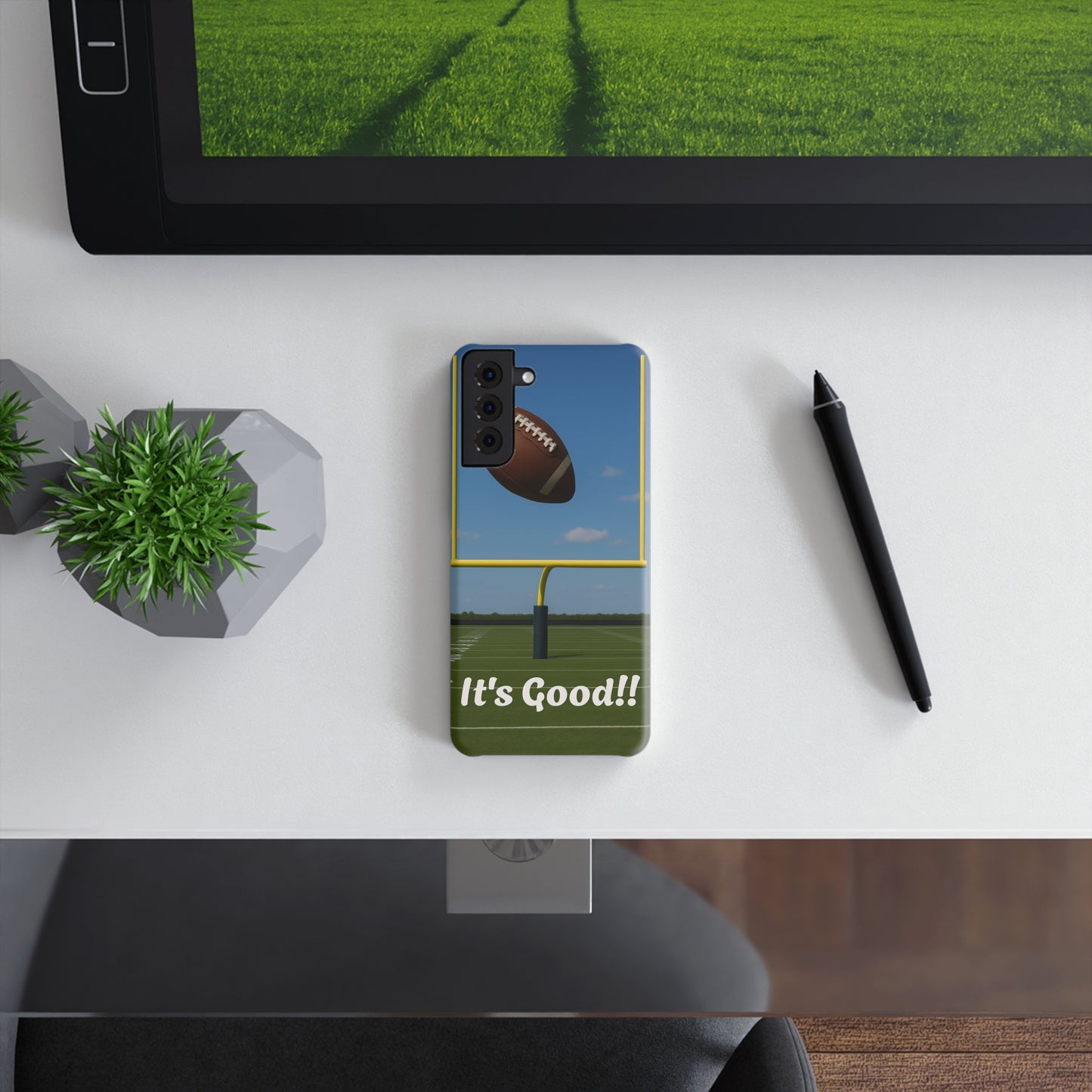 Football Snap Case - Perfect for Sports Lovers, Gift for Gamers, Tailgate Accessories, Fun Football Decor, It's Good!!