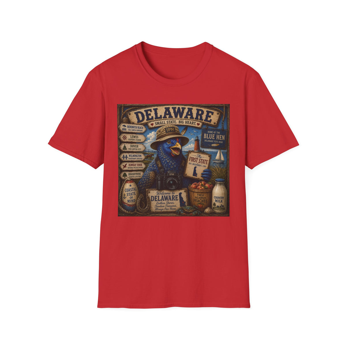 Delaware Blue Hen Vintage State Pride T-Shirt