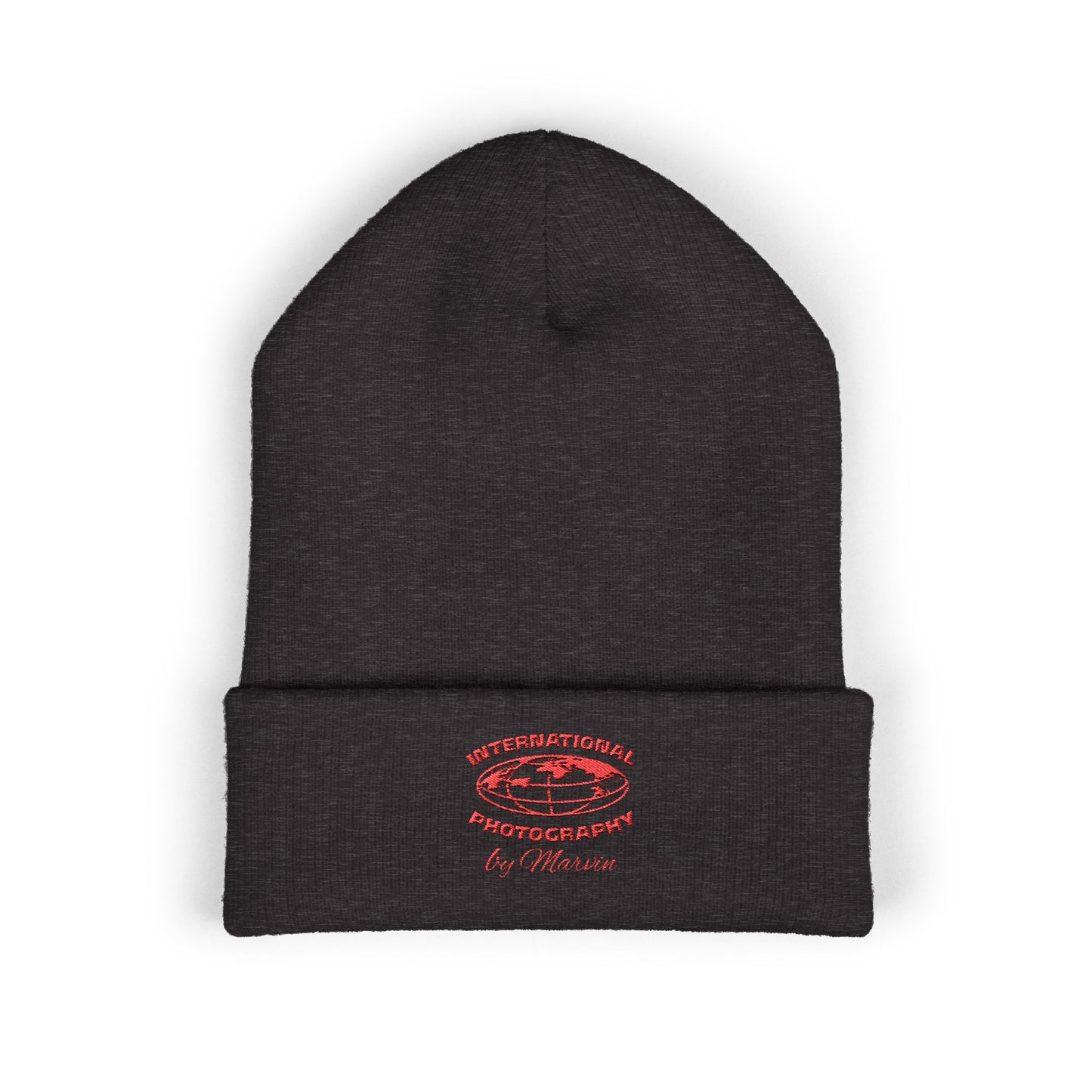 Classic Embroidered Beanie - Cozy Winter Hat, Photography Gift, Trendy Knit Cap, Casual Streetwear, Unisex Apparel, Winter Accessory