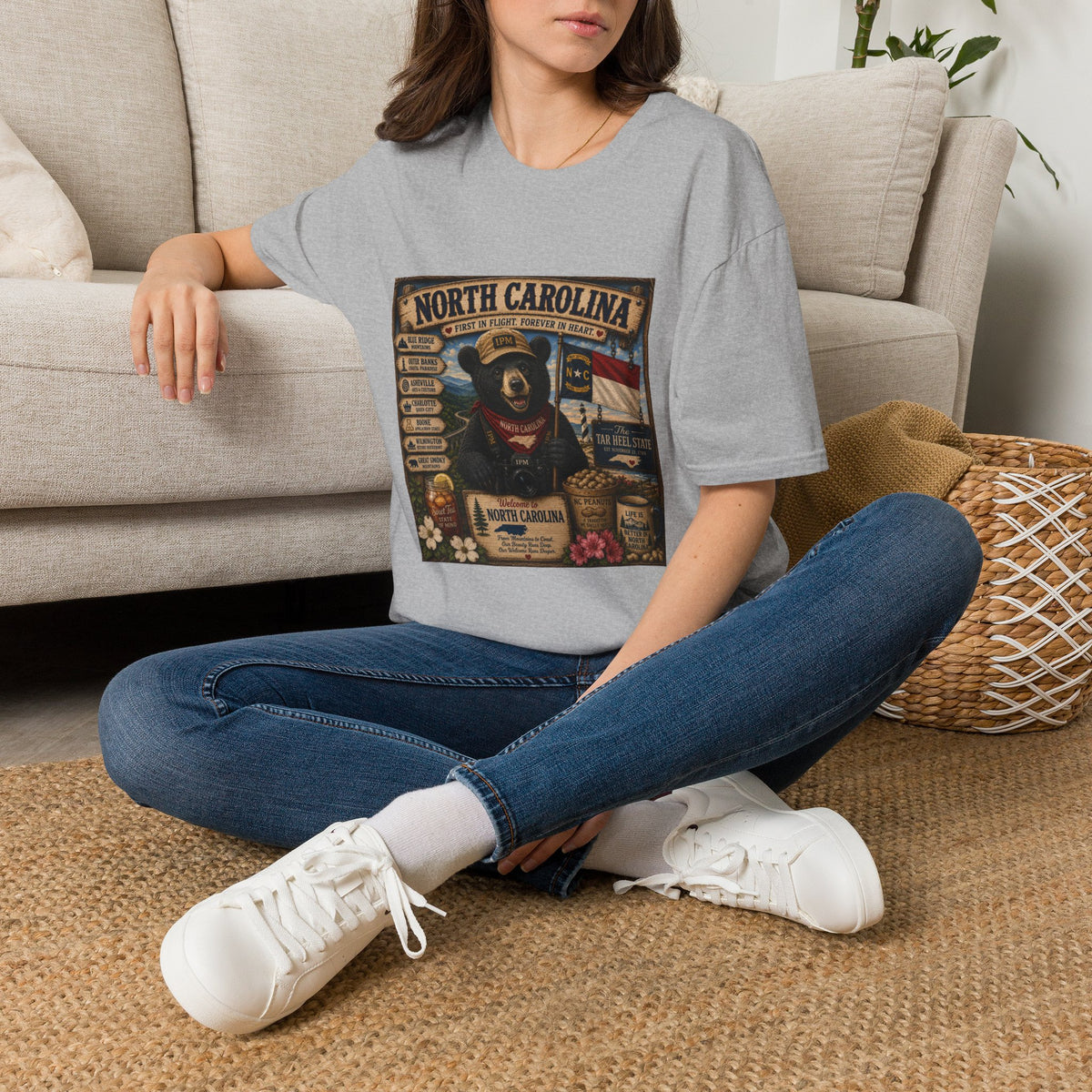 North Carolina Bear Vintage State Pride T-Shirt