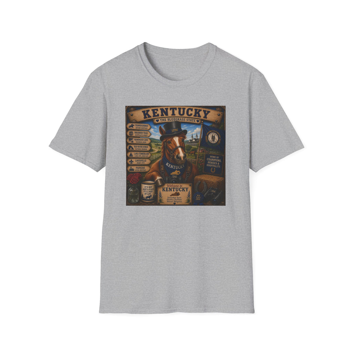 Kentucky Horse State Retro Vintage Graphic T-Shirt