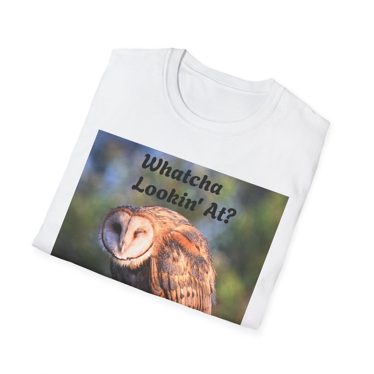 Barn Owl T‑Shirt – “Whatcha Lookin’ At?” Rustic Wildlife Tee