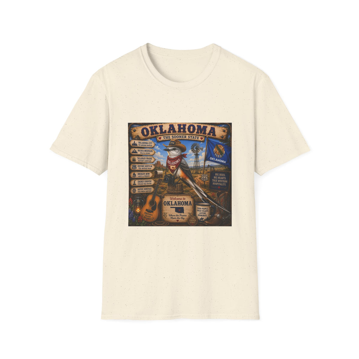 Oklahoma State Vintage Graphic T-Shirt — Sooner State Travel Souvenir