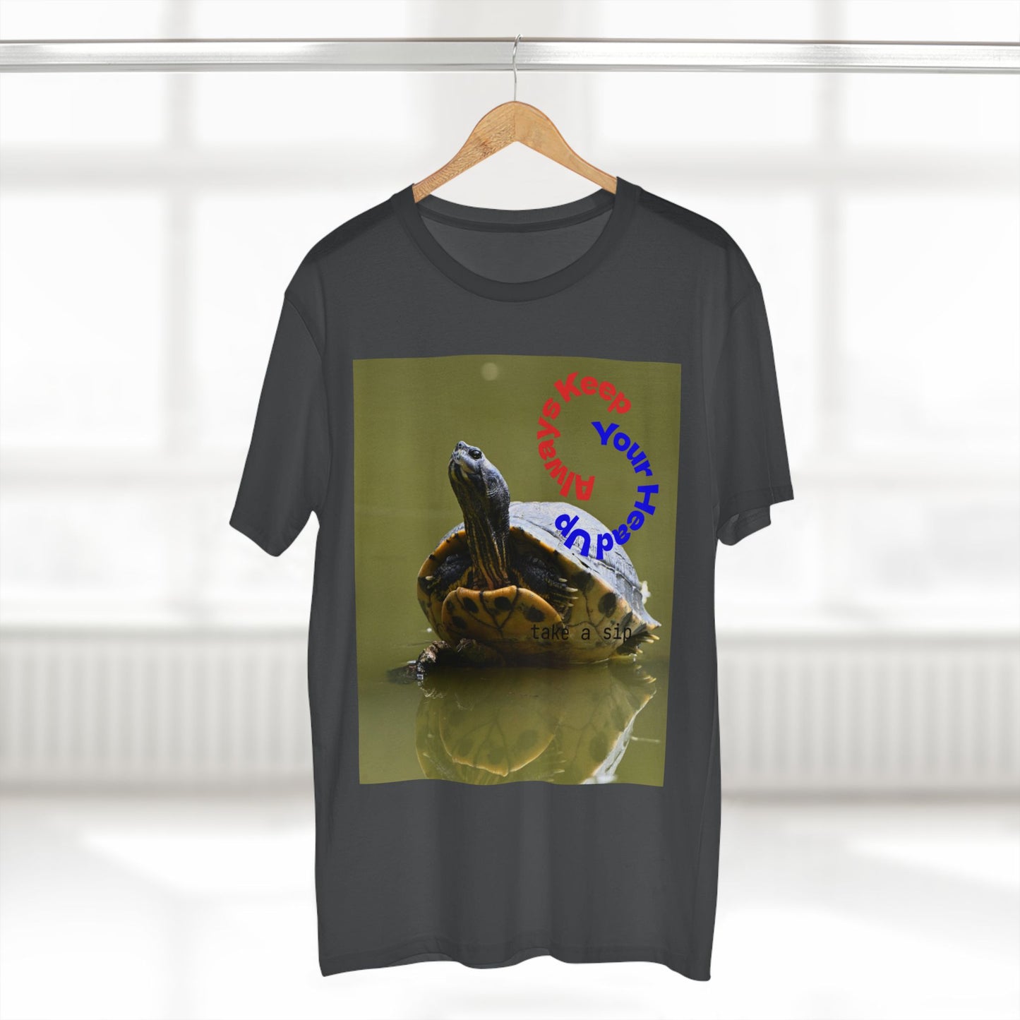 Turtle Photo Tee — 'Hold Your Head Up' Graphic Shirt